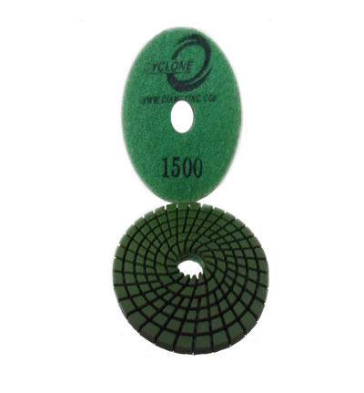 Spiral 4"/Buff Black WET Polishing Pad CYCLONE